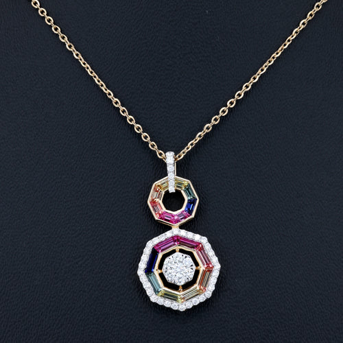 VARNORA NATURAL DIAMOND JEWELLERY PENDANT SET