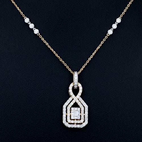 VARNORA NATURAL DIAMOND JEWELLERY PENDANT SET