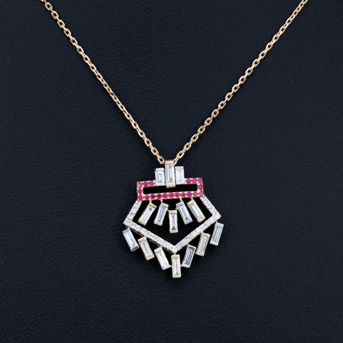 VARNORA NATURAL DIAMOND JEWELLERY PENDANT SET