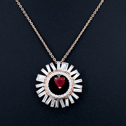 VARNORA NATURAL DIAMOND JEWELLERY PENDANT SET