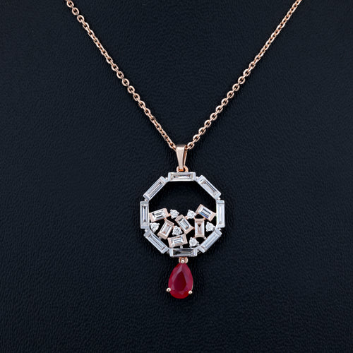 VARNORA NATURAL DIAMOND JEWELLERY PENDANT SET
