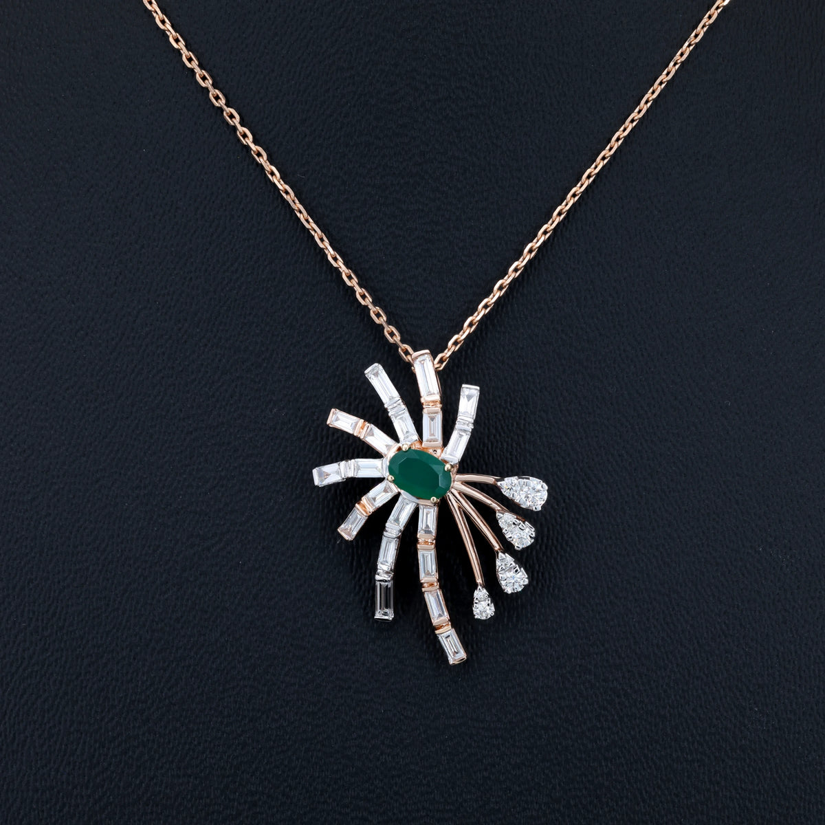 VARNORA NATURAL DIAMOND JEWELLERY PENDANT SET