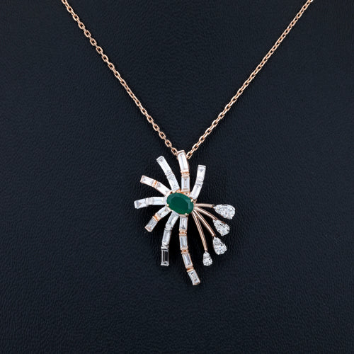 VARNORA NATURAL DIAMOND JEWELLERY PENDANT SET