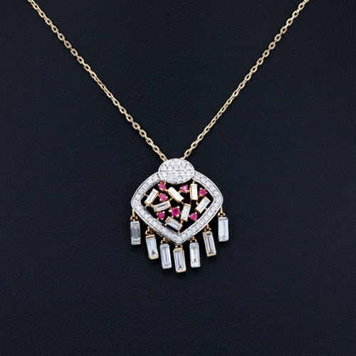 VARNORA NATURAL DIAMOND JEWELLERY PENDANT SET