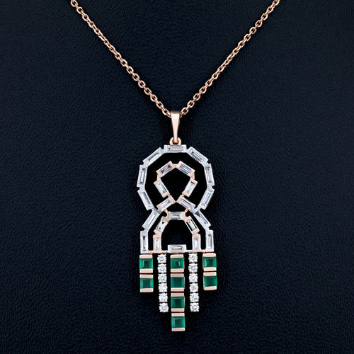 VARNORA NATURAL DIAMOND JEWELLERY PENDANT SET
