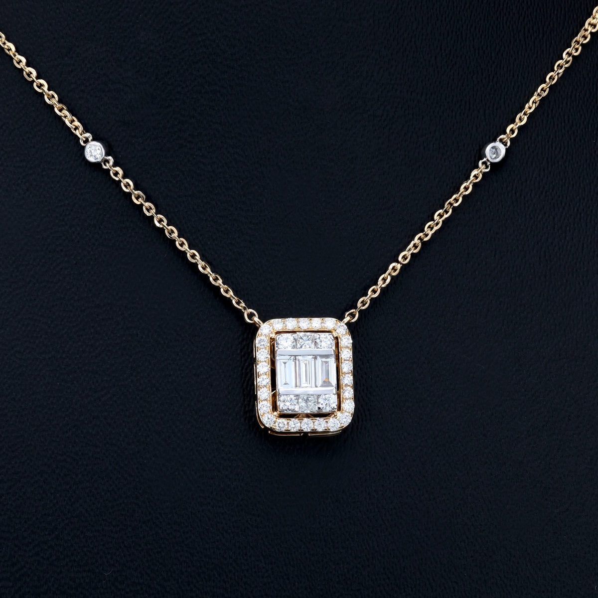 VARNORA NATURAL DIAMOND JEWELLERY PENDANT SET