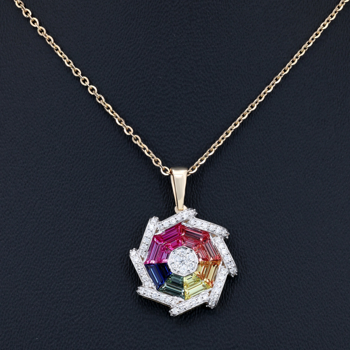 VARNORA NATURAL DIAMOND JEWELLERY PENDANT SET