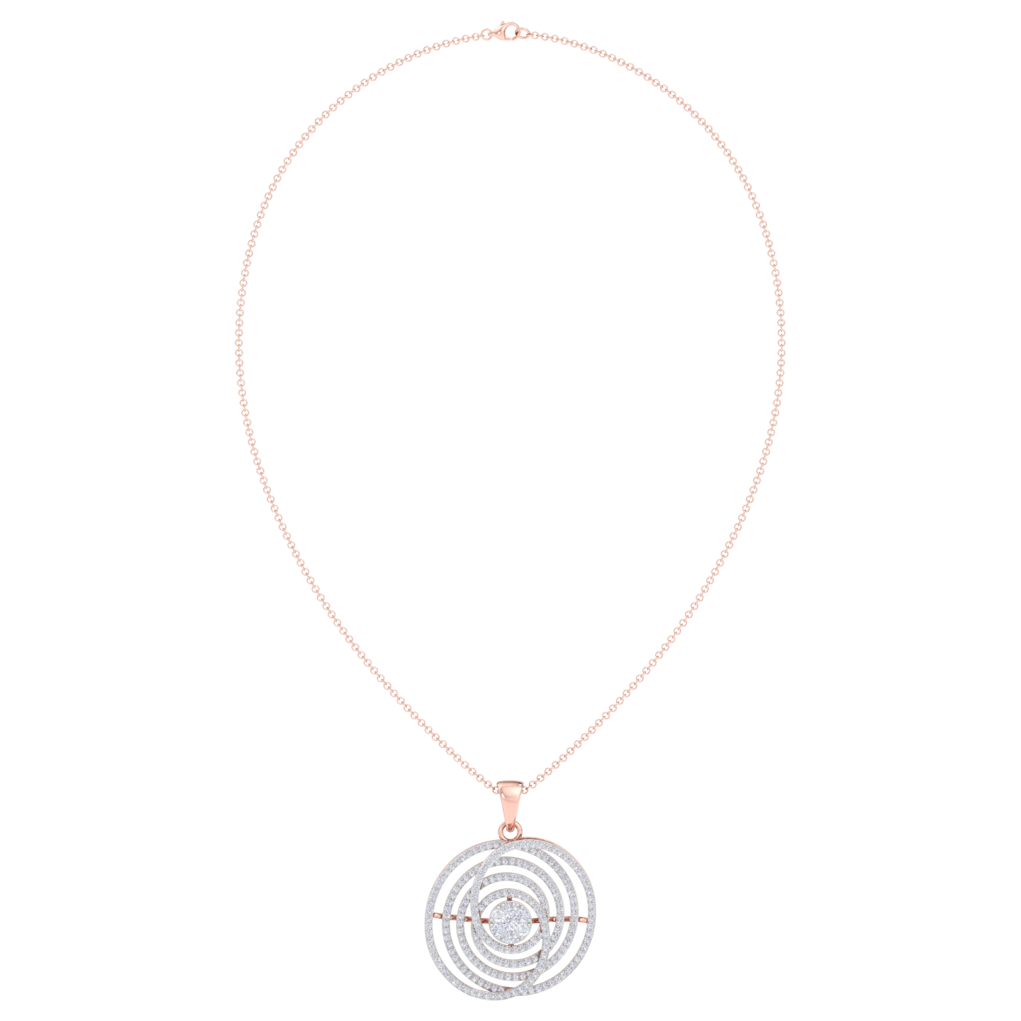 NATURAL DIAMOND JEWELLERY PENDANT SET