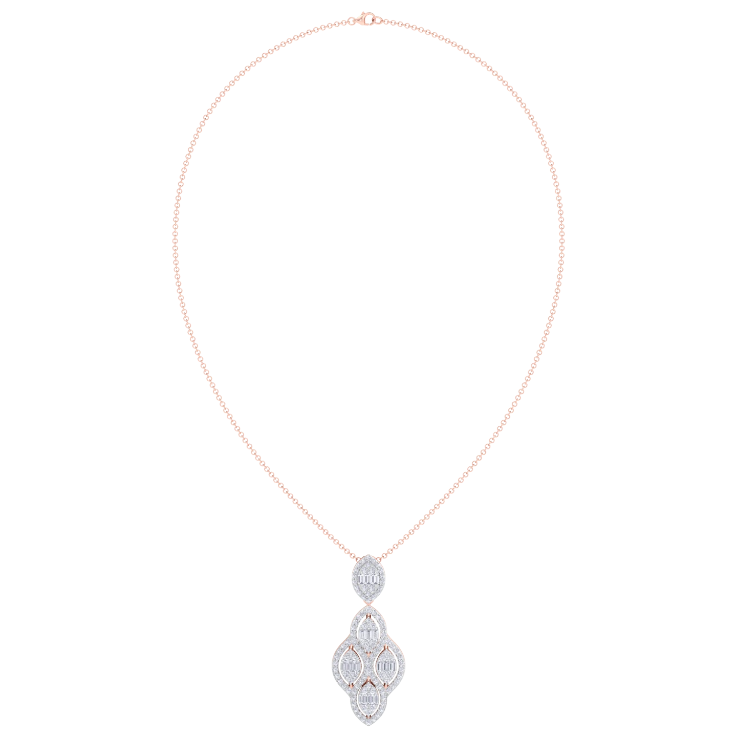 NATURAL DIAMOND JEWELLERY PENDANT SET