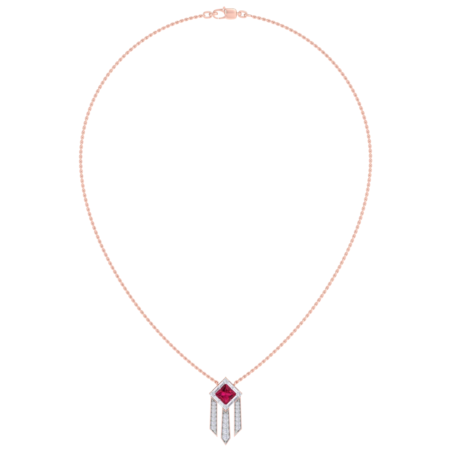 NATURAL DIAMOND JEWELLERY PENDANT SET