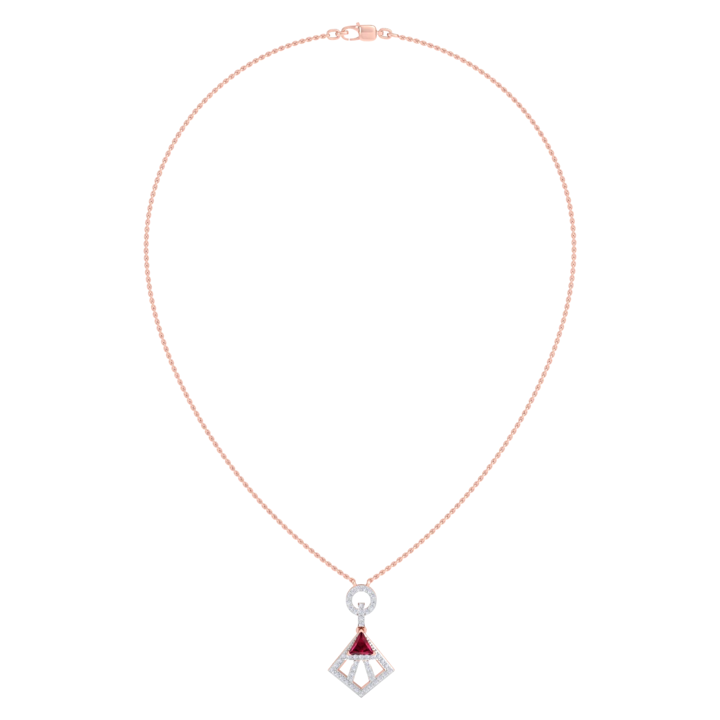 NATURAL DIAMOND JEWELLERY PENDANT SET