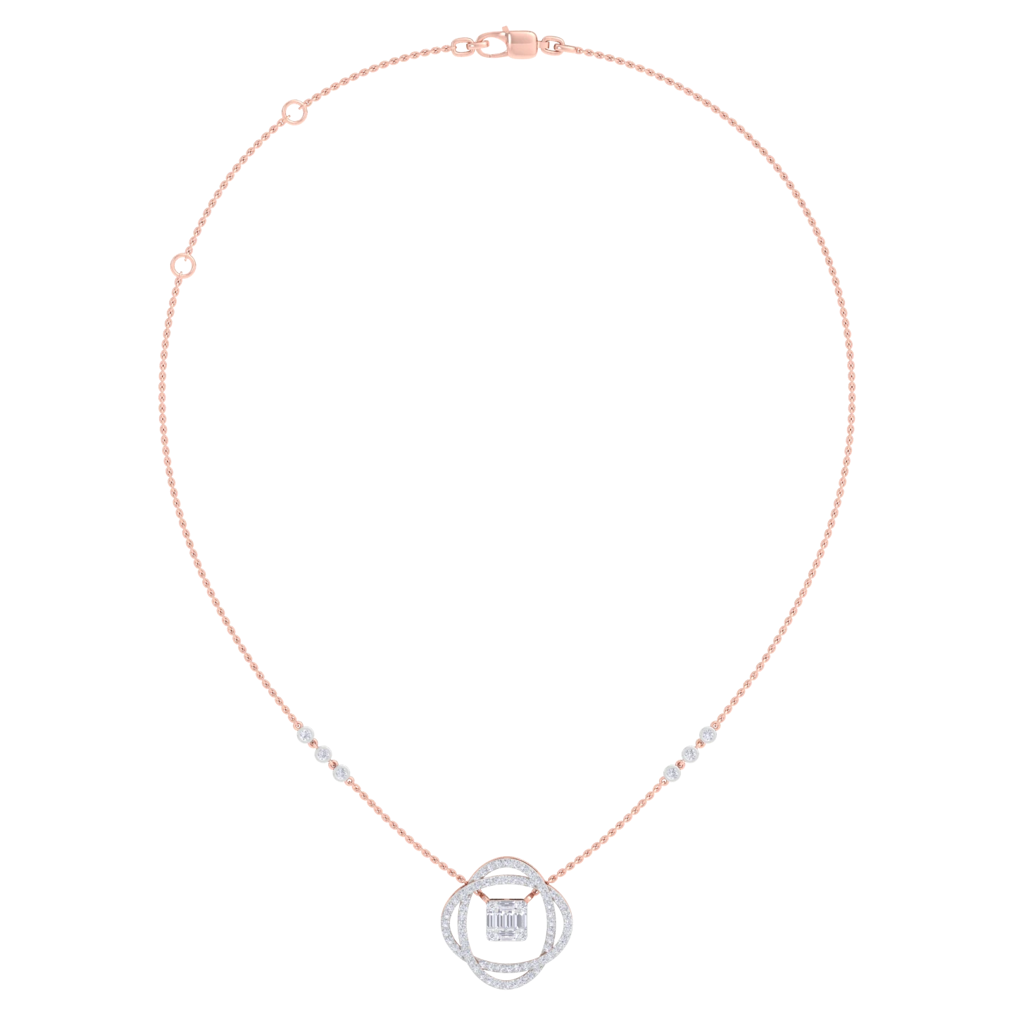 NATURAL DIAMOND JEWELLERY PENDANT SET