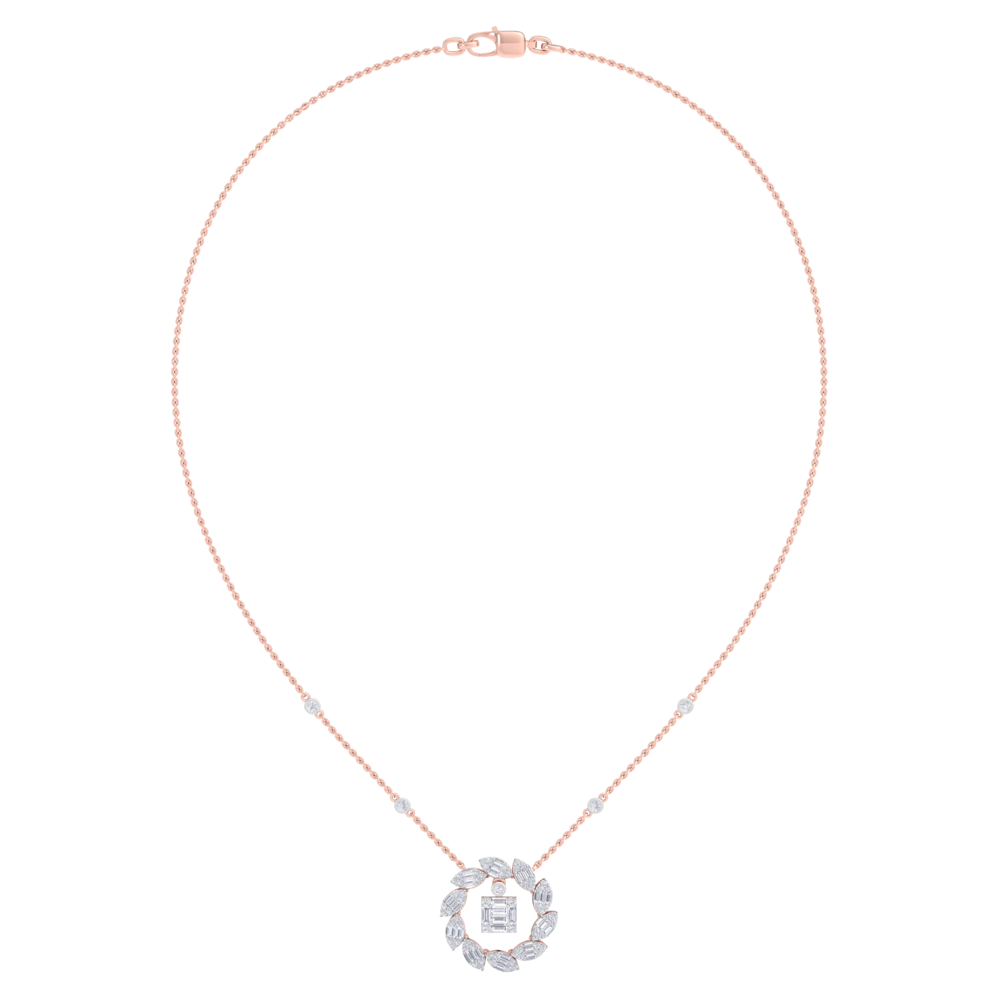 NATURAL DIAMOND JEWELLERY PENDANT SET