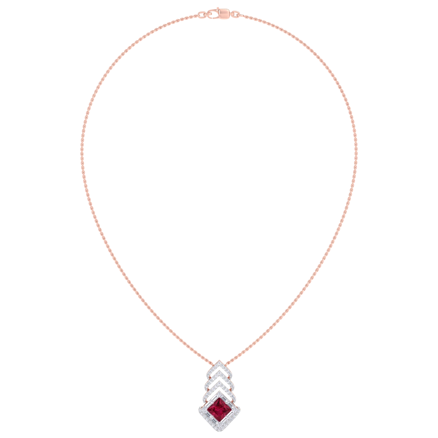 NATURAL DIAMOND JEWELLERY PENDANT SET