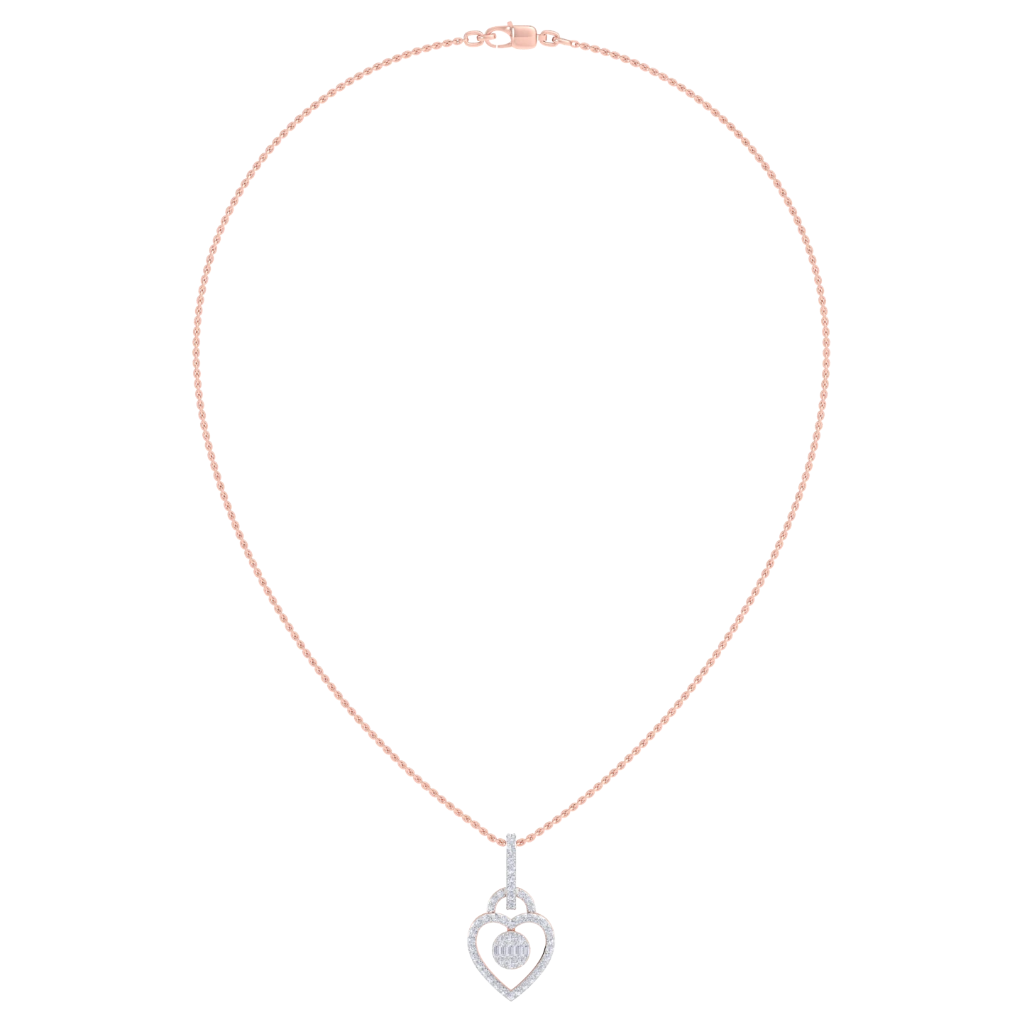 NATURAL DIAMOND JEWELLERY PENDANT SET