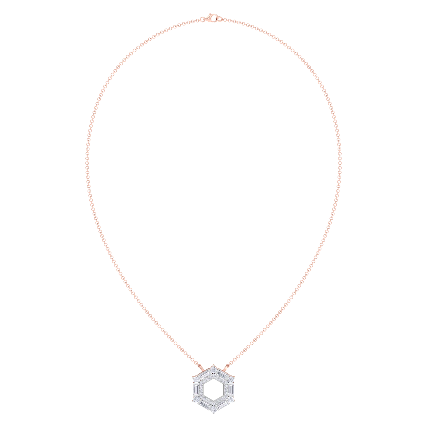 NATURAL DIAMOND JEWELLERY PENDANT SET