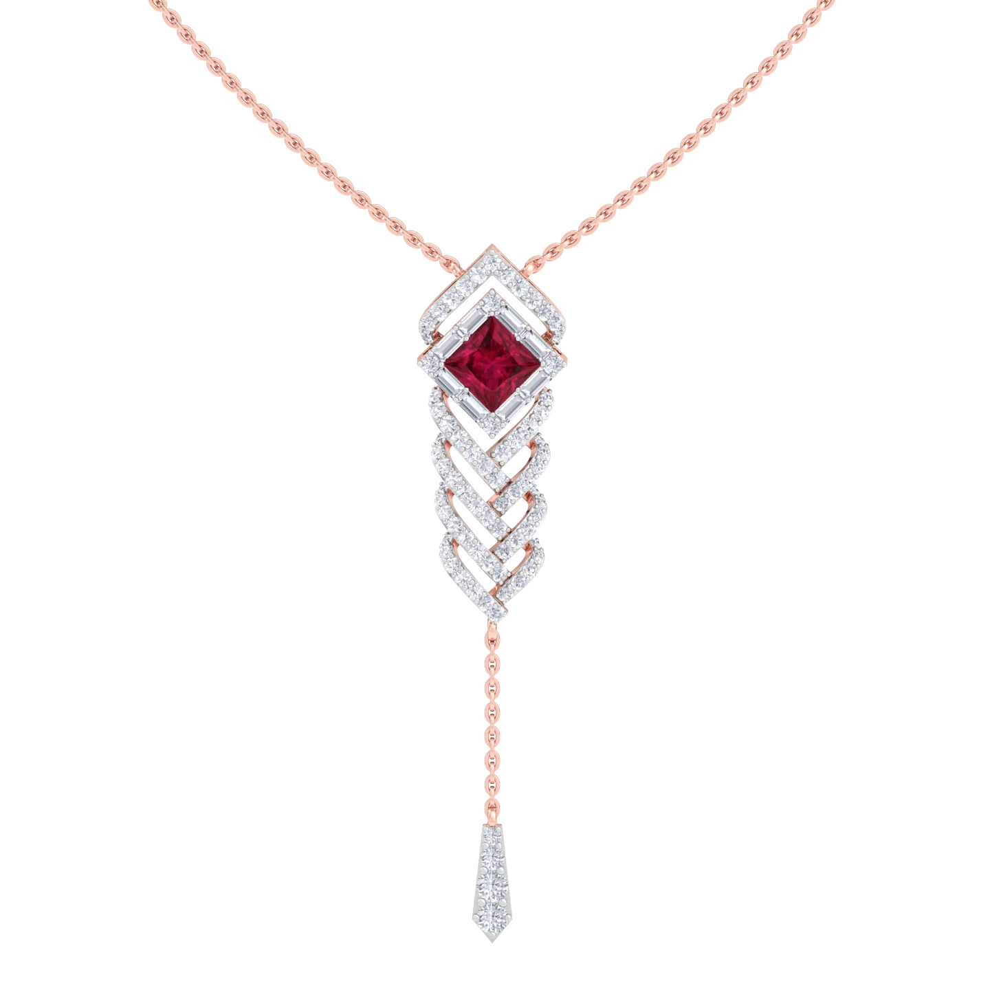 NATURAL DIAMOND JEWELLERY PENDANT SET