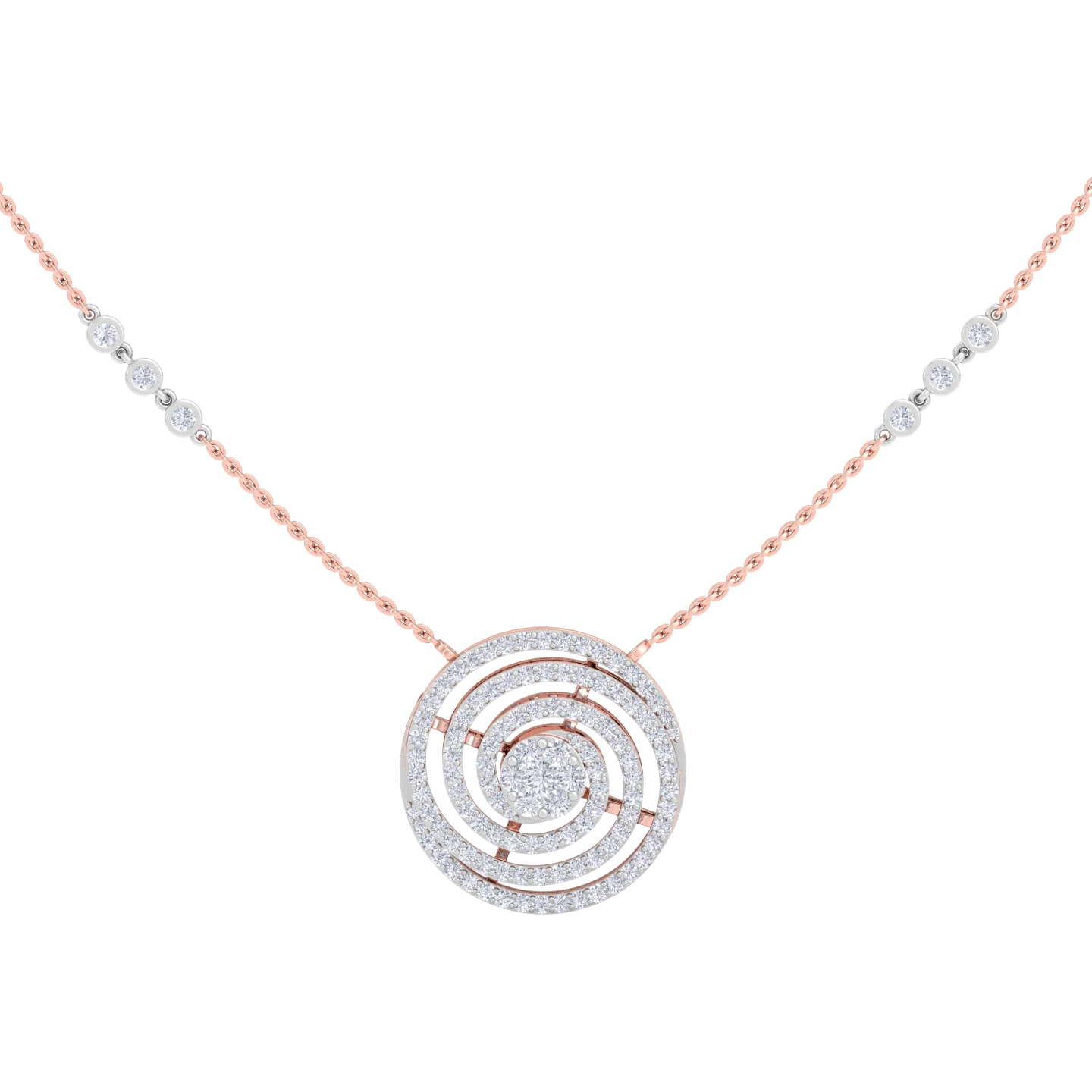 NATURAL DIAMOND JEWELLERY PENDANT SET