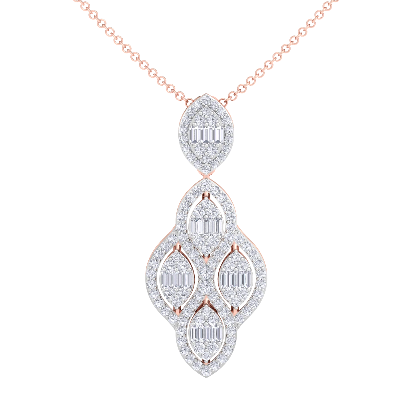 NATURAL DIAMOND JEWELLERY PENDANT SET