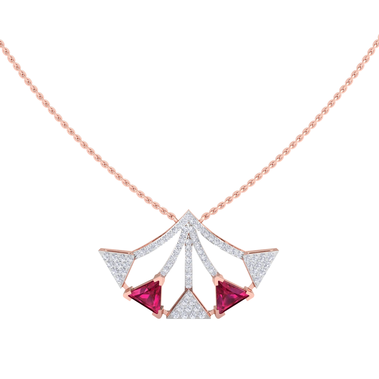 NATURAL DIAMOND JEWELLERY PENDANT SET