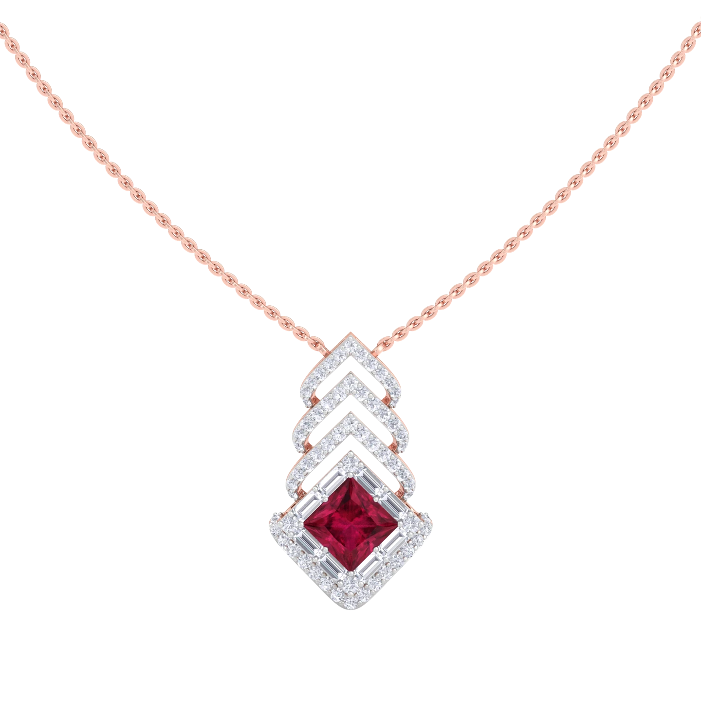 NATURAL DIAMOND JEWELLERY PENDANT SET