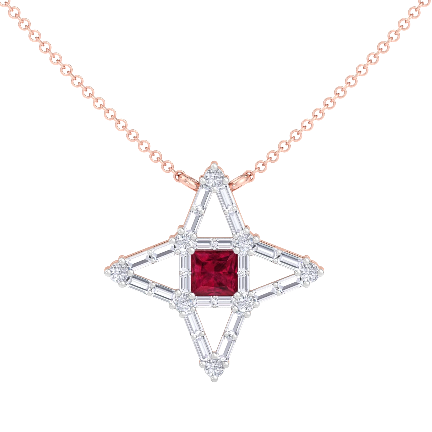 NATURAL DIAMOND JEWELLERY PENDANT SET