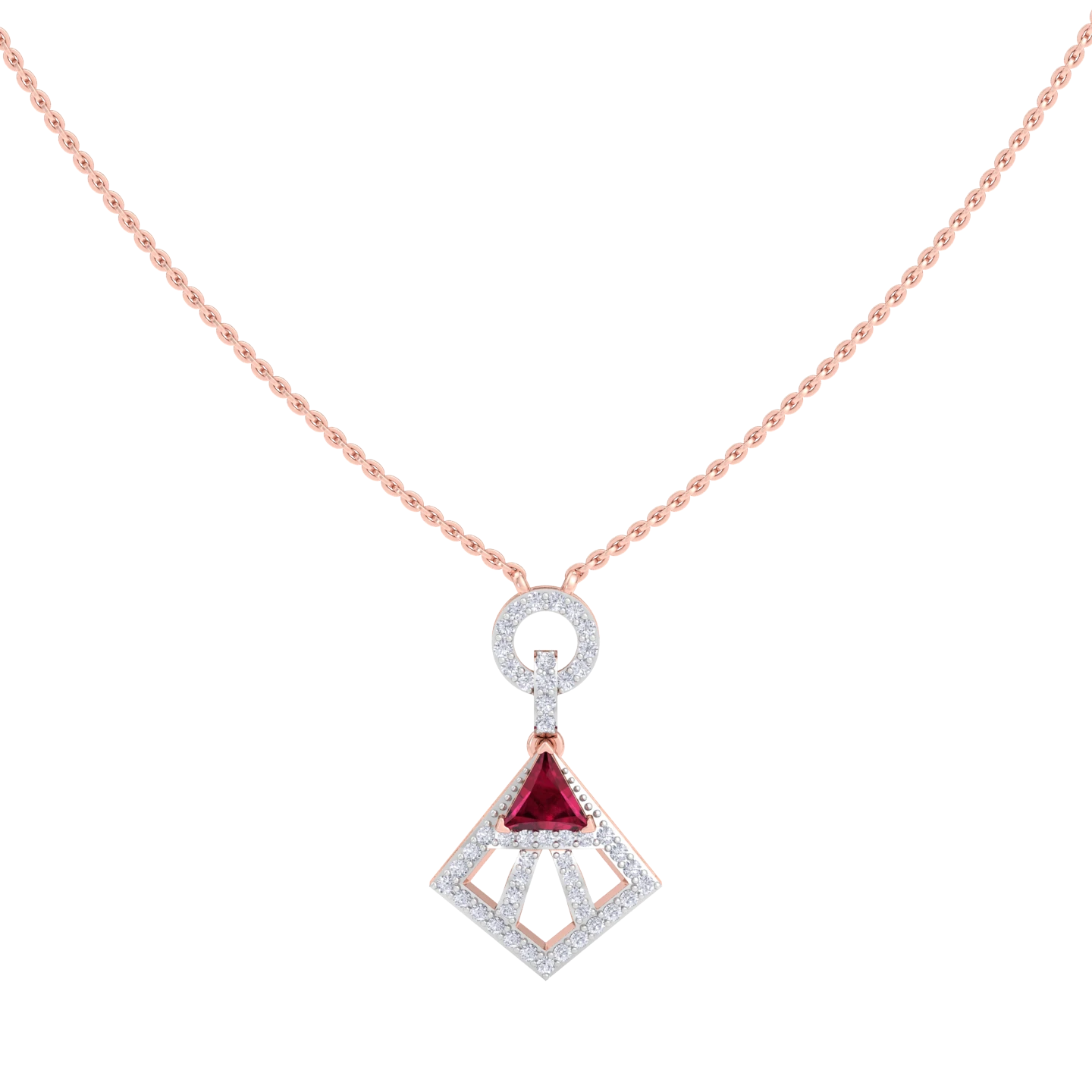 NATURAL DIAMOND JEWELLERY PENDANT SET