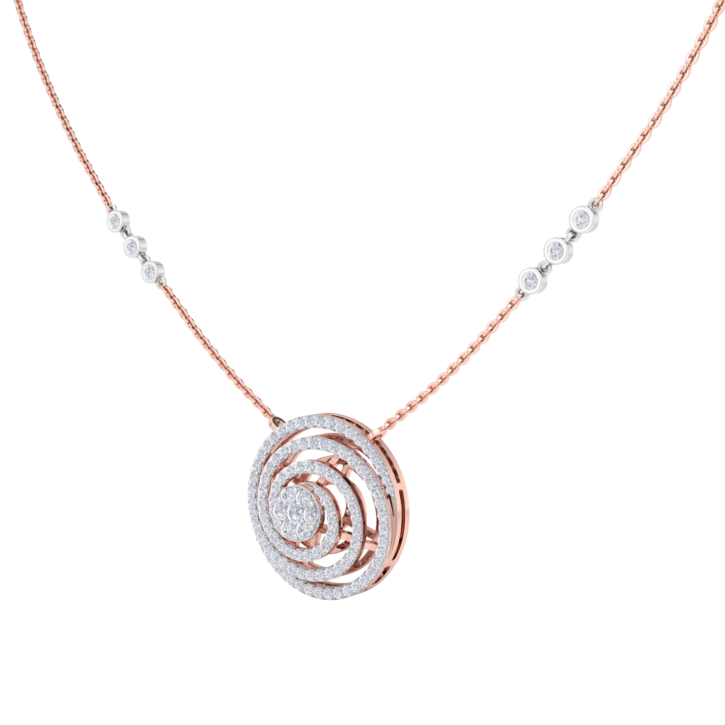 NATURAL DIAMOND JEWELLERY PENDANT SET