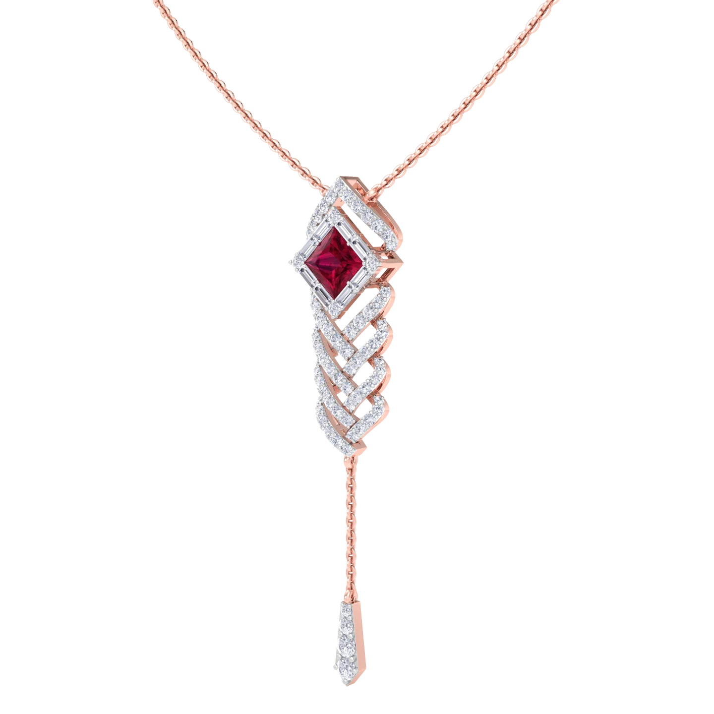 NATURAL DIAMOND JEWELLERY PENDANT SET