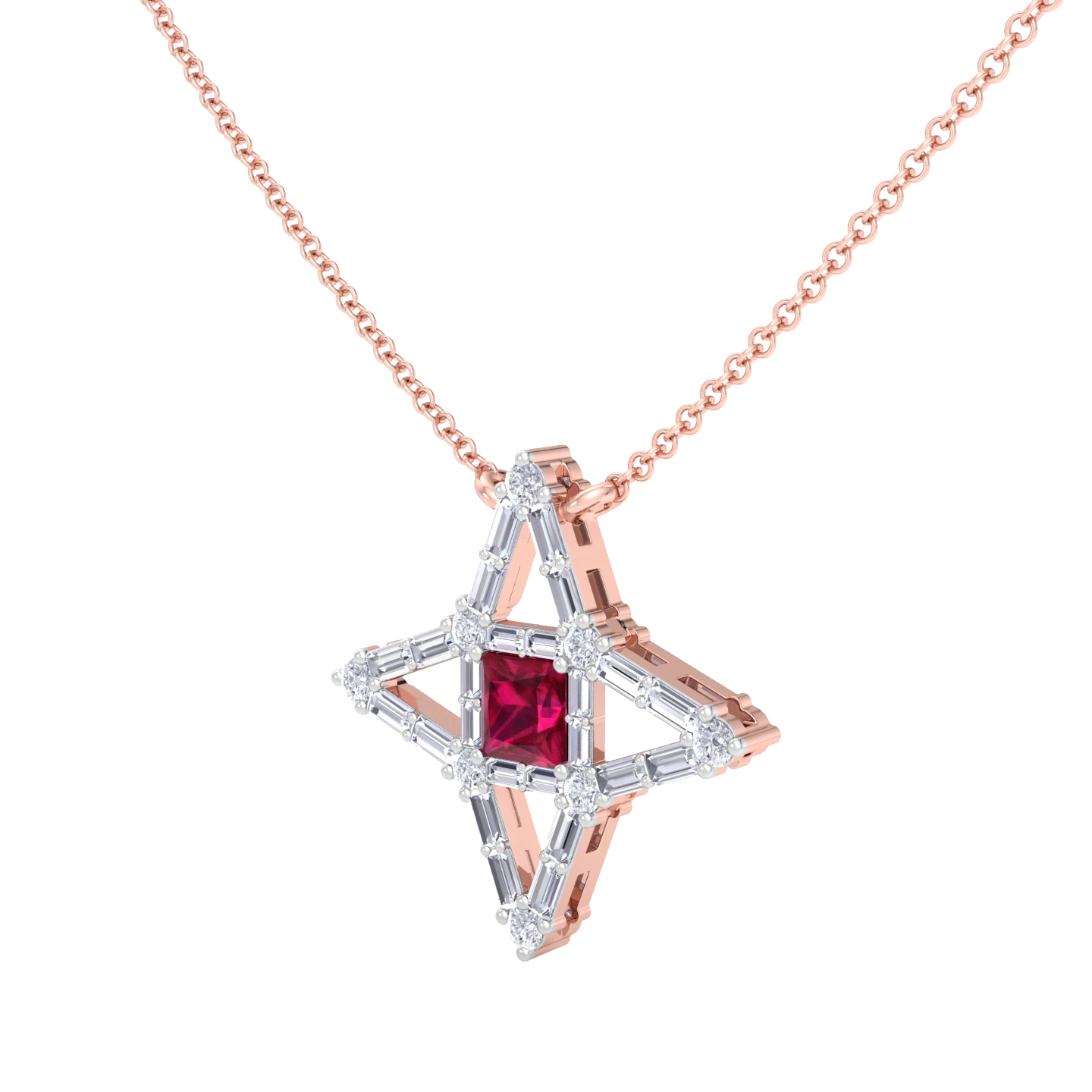 NATURAL DIAMOND JEWELLERY PENDANT SET