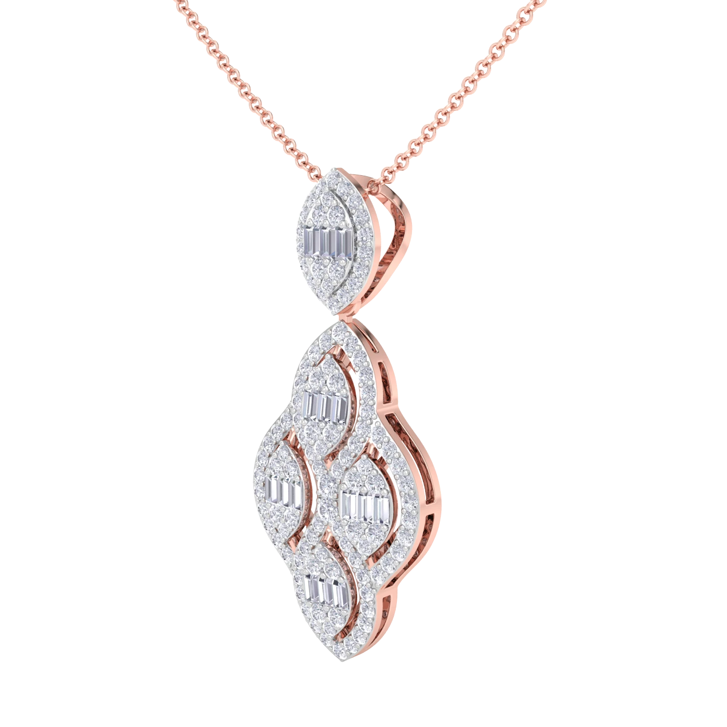 NATURAL DIAMOND JEWELLERY PENDANT SET