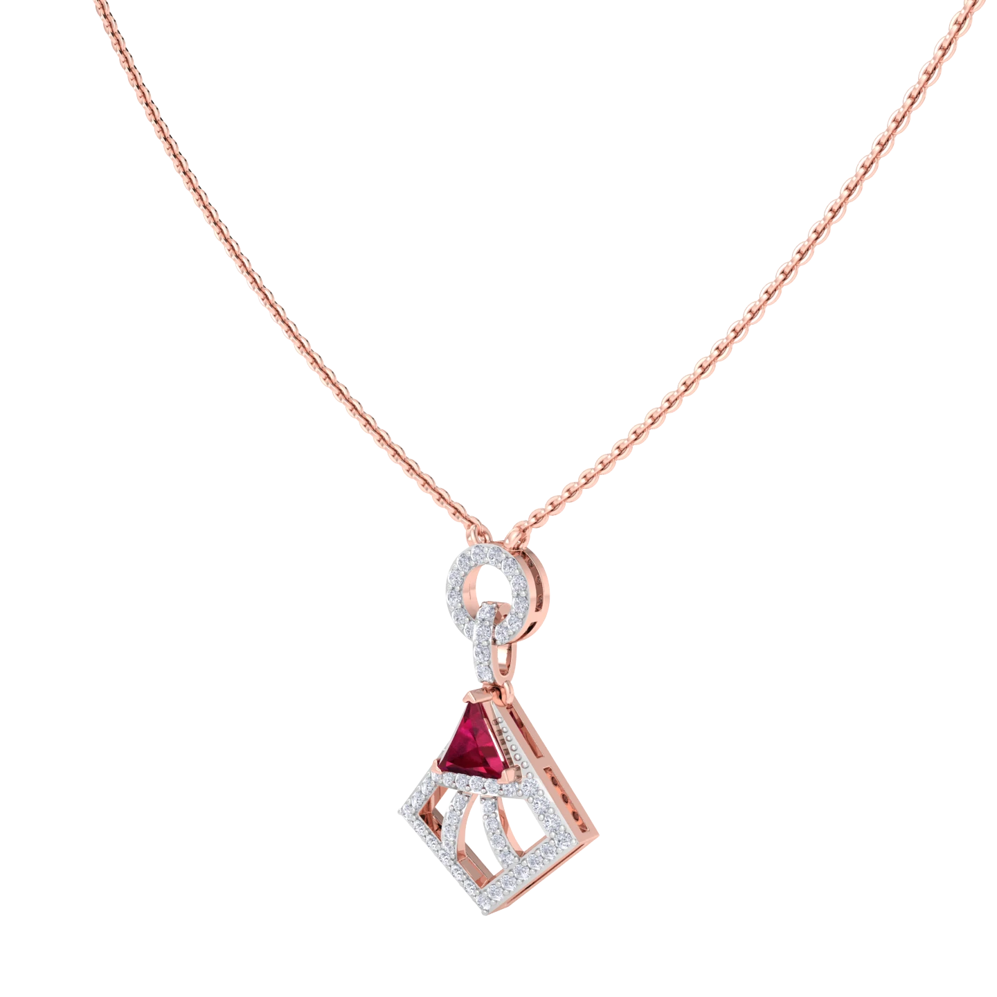 NATURAL DIAMOND JEWELLERY PENDANT SET