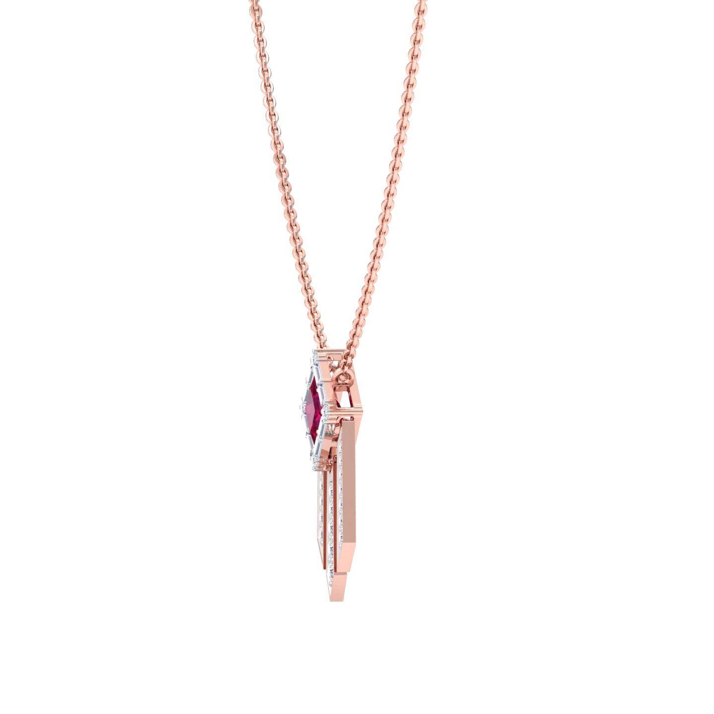 NATURAL DIAMOND JEWELLERY PENDANT SET