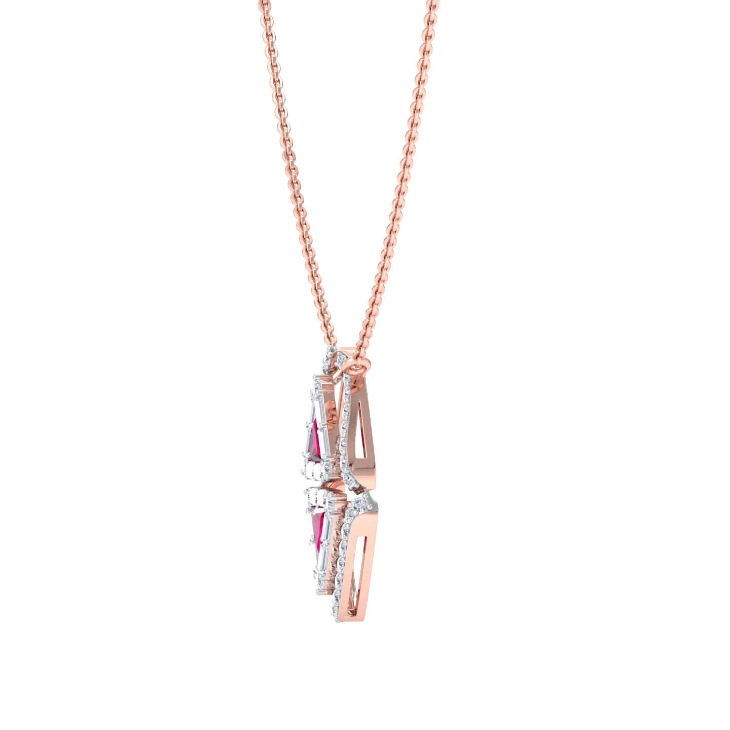 NATURAL DIAMOND JEWELLERY PENDANT SET