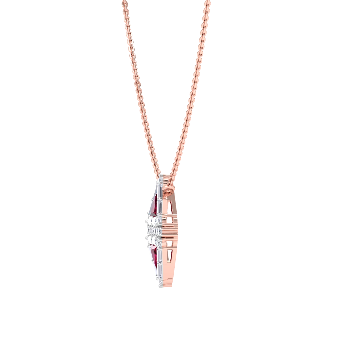 NATURAL DIAMOND JEWELLERY PENDANT SET