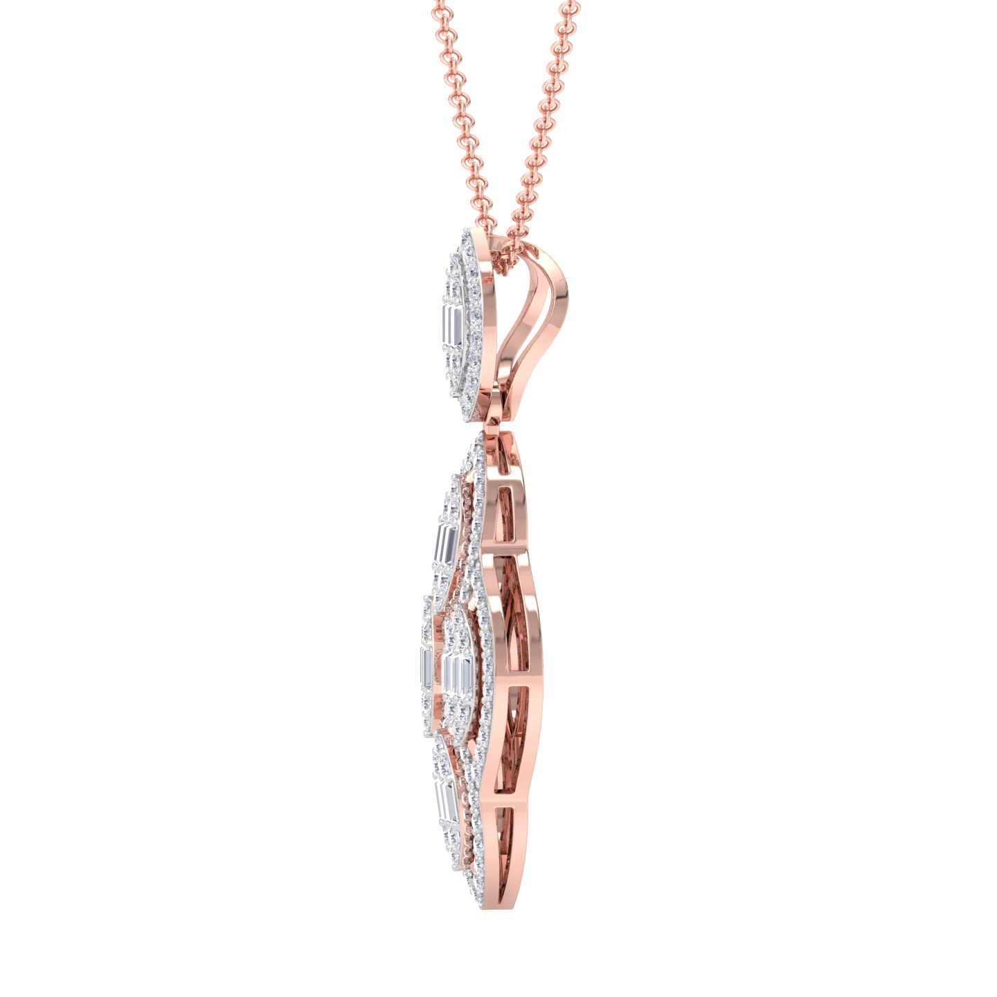 NATURAL DIAMOND JEWELLERY PENDANT SET