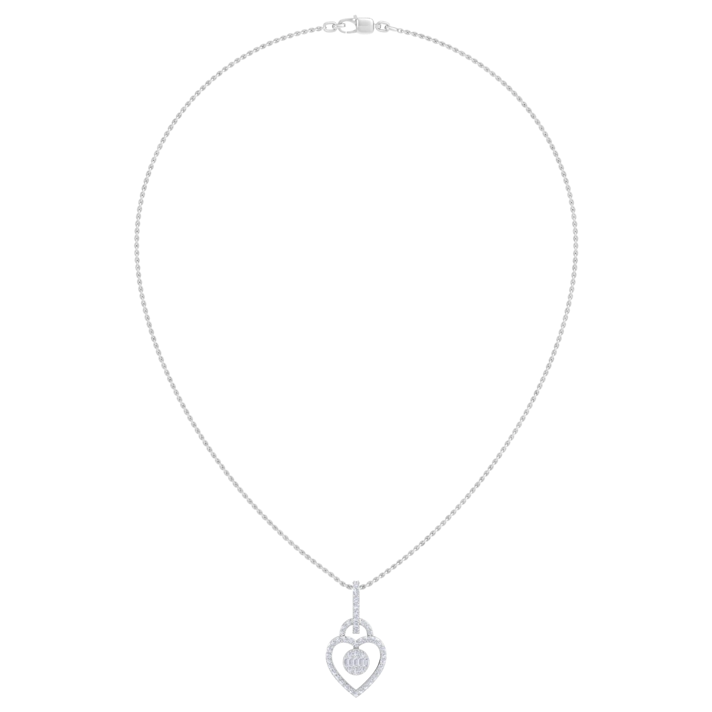 NATURAL DIAMOND JEWELLERY PENDANT SET