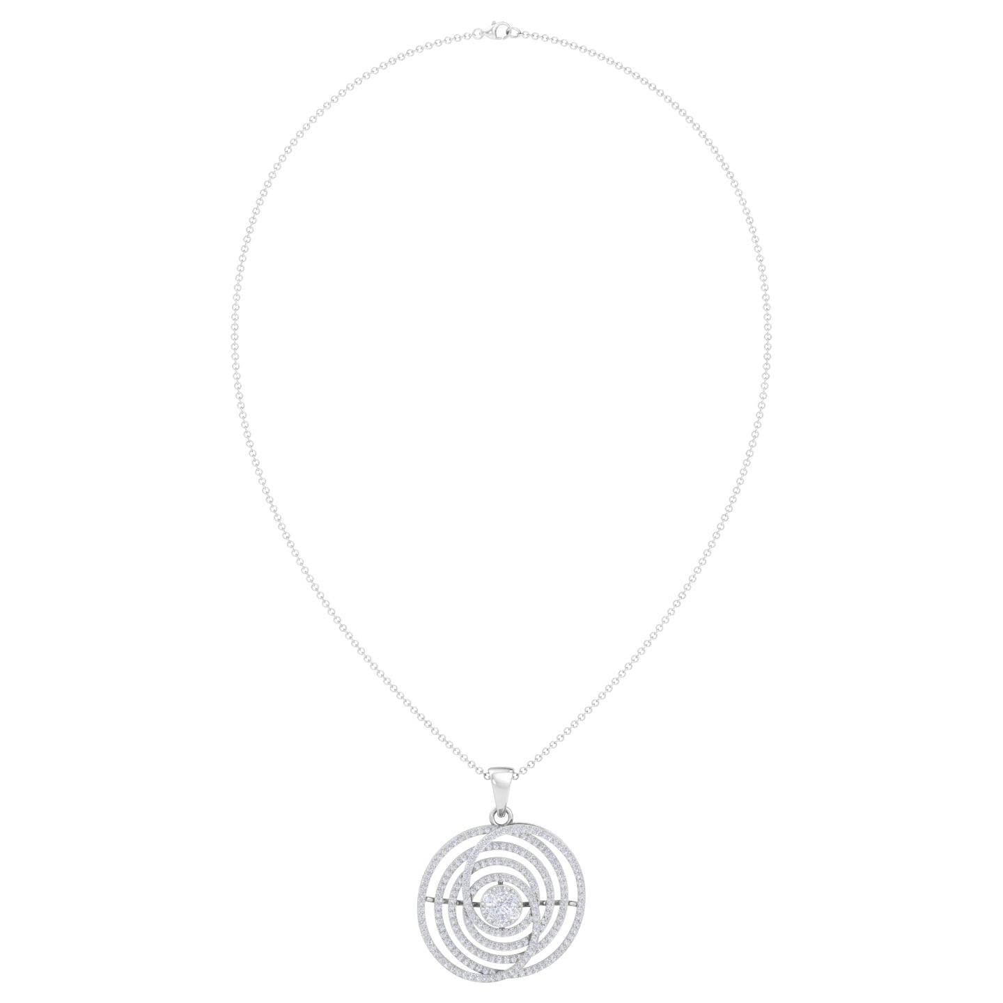 NATURAL DIAMOND JEWELLERY PENDANT SET