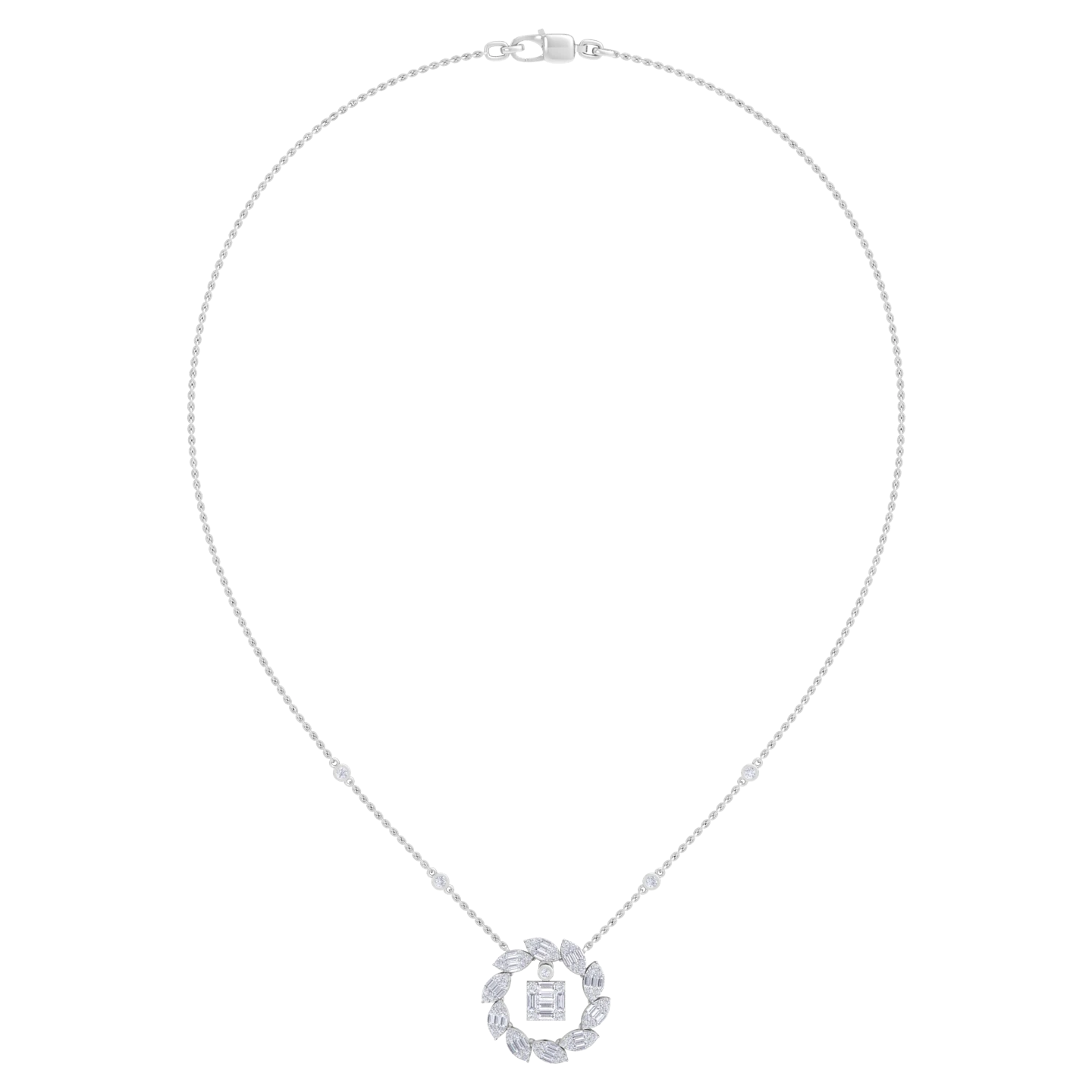 NATURAL DIAMOND JEWELLERY PENDANT SET