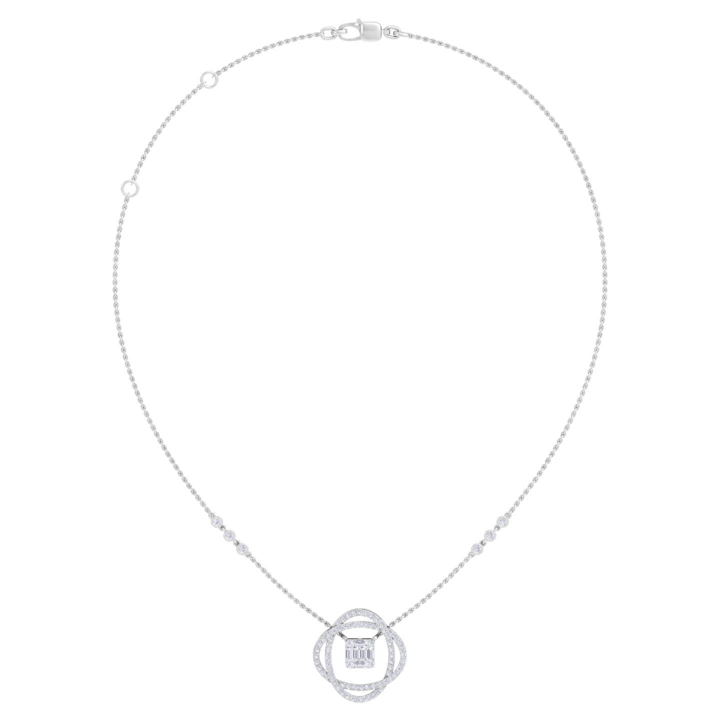 NATURAL DIAMOND JEWELLERY PENDANT SET