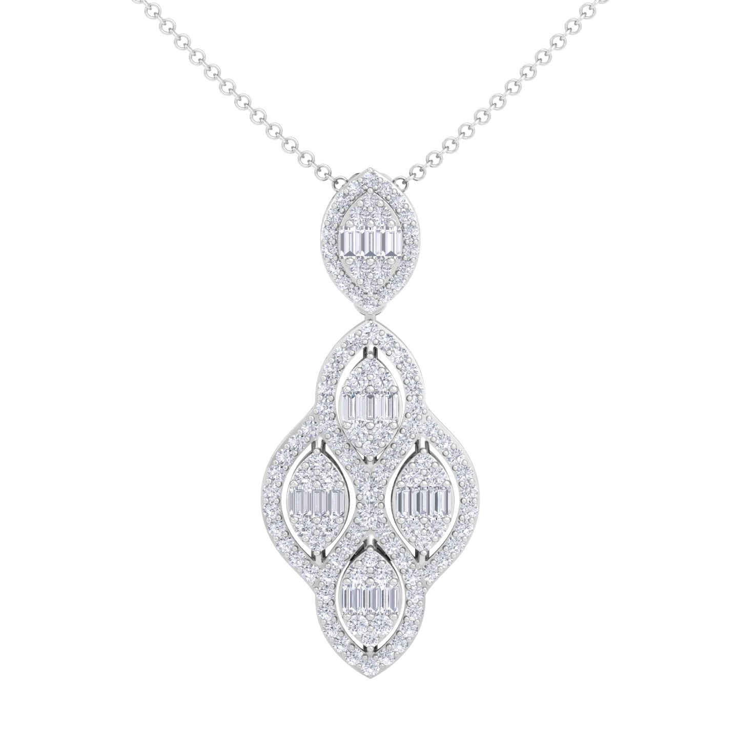 NATURAL DIAMOND JEWELLERY PENDANT SET