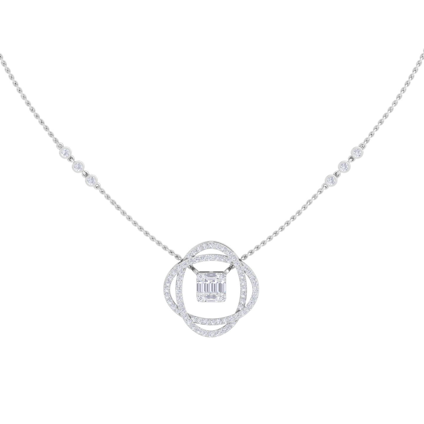 NATURAL DIAMOND JEWELLERY PENDANT SET