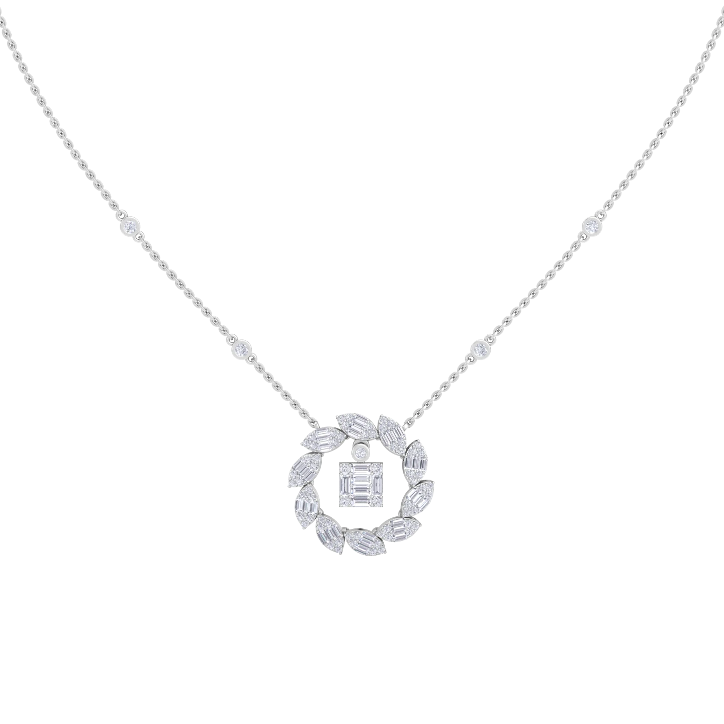 NATURAL DIAMOND JEWELLERY PENDANT SET