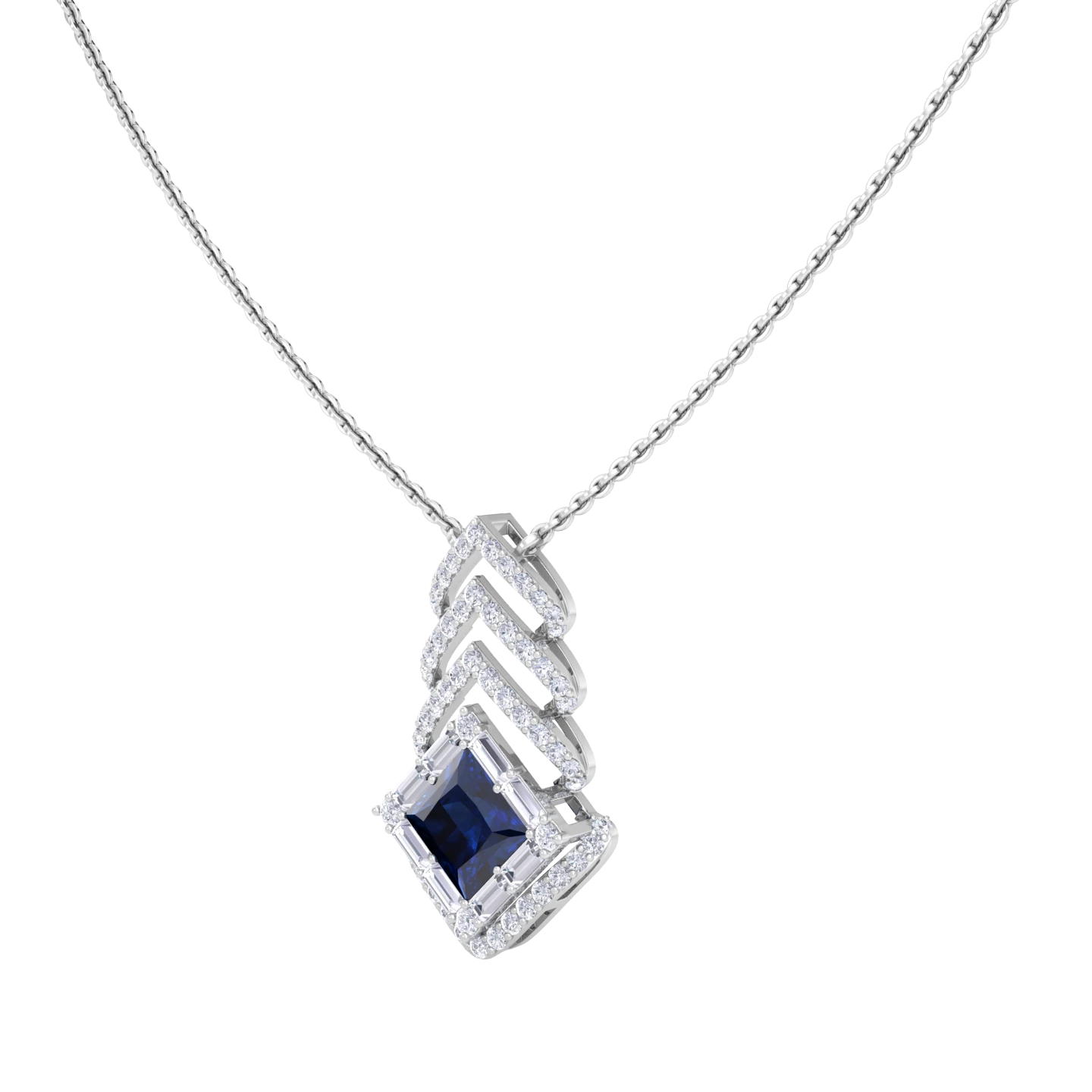NATURAL DIAMOND JEWELLERY PENDANT SET