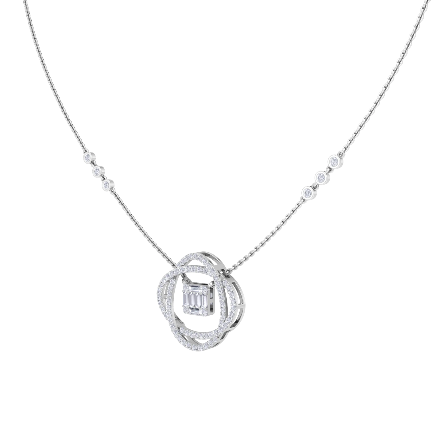 NATURAL DIAMOND JEWELLERY PENDANT SET