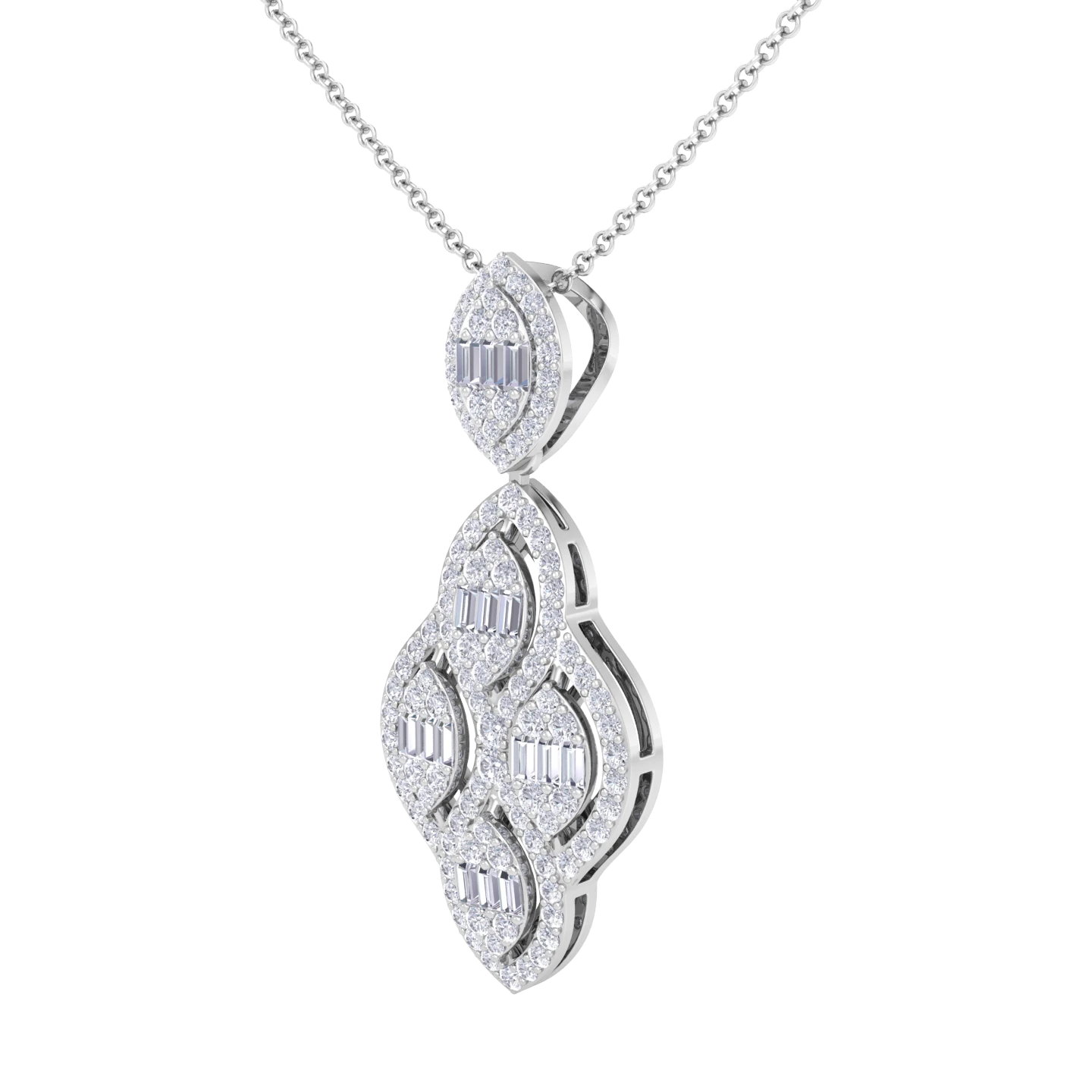 NATURAL DIAMOND JEWELLERY PENDANT SET