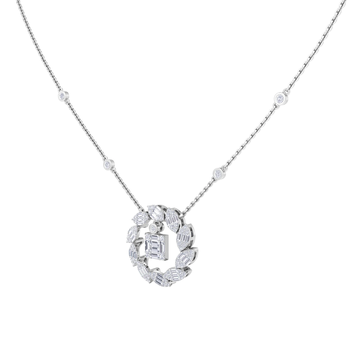 NATURAL DIAMOND JEWELLERY PENDANT SET