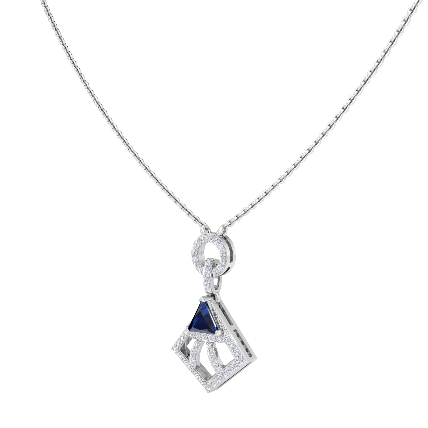 NATURAL DIAMOND JEWELLERY PENDANT SET