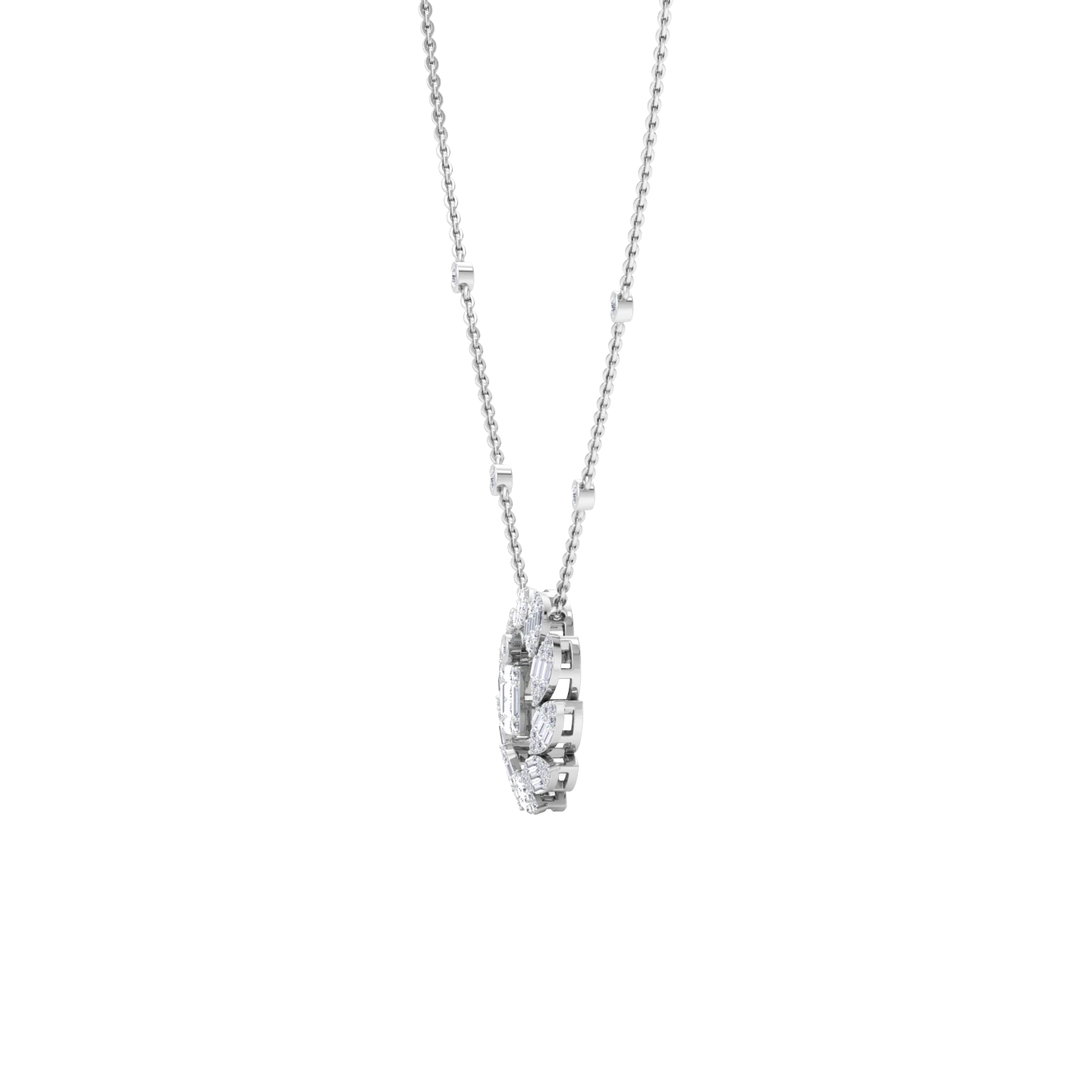 NATURAL DIAMOND JEWELLERY PENDANT SET