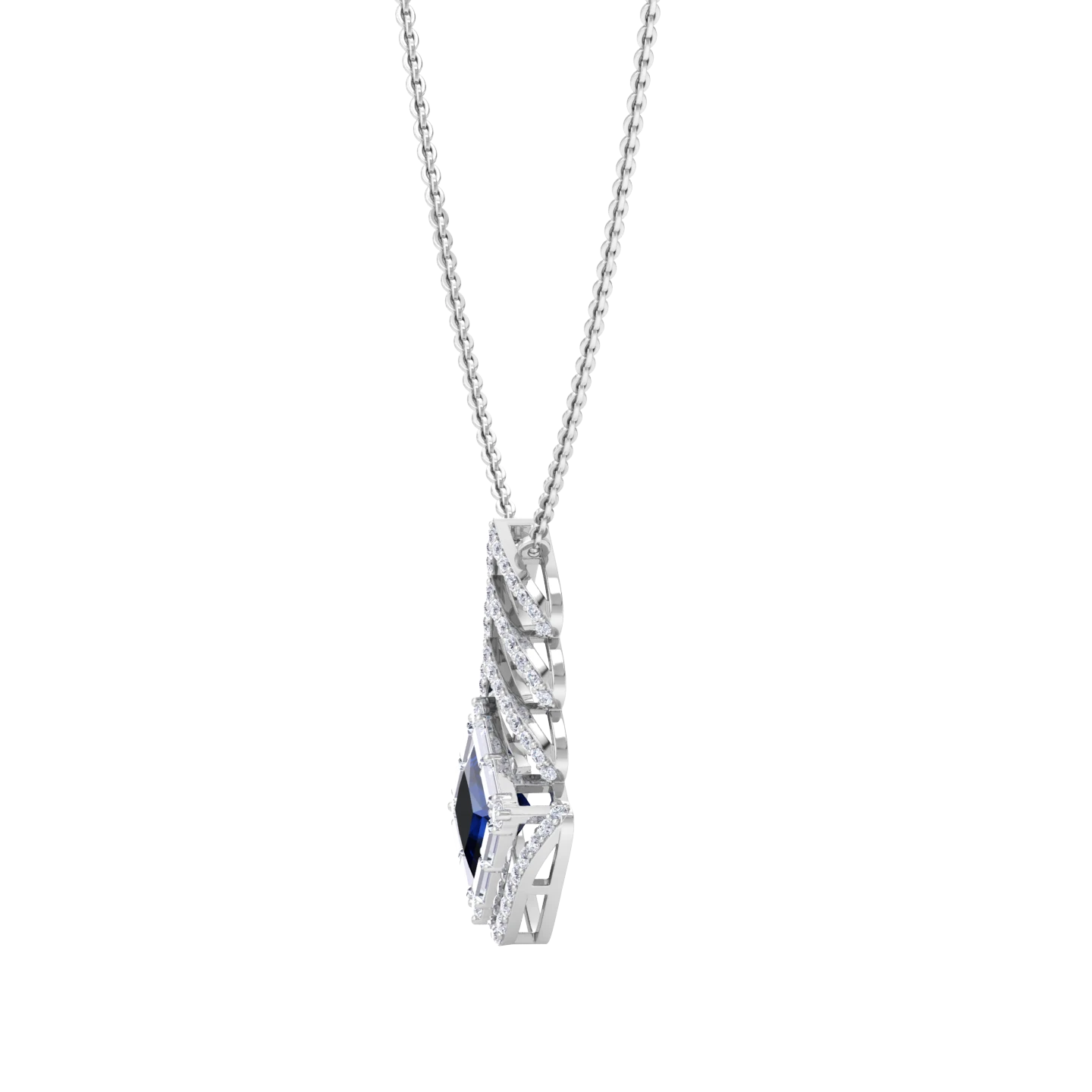 NATURAL DIAMOND JEWELLERY PENDANT SET